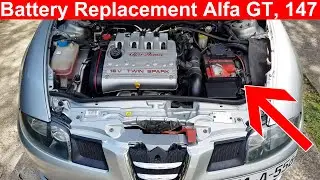 How to Remove and Replace Battery on Alfa Romeo GT, and 147