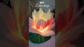 DIY Lotus lamp 🪷 #shorts #diy #craft #art #viralshort #bottlecraft #lotus