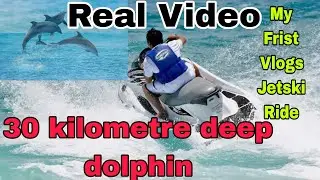 Goa Beach 30 kilometre deep dolphin 🐬// My First Vlog jetski Ride