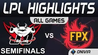 JDG vs FPX ALL GAMES Highlights Semifinals LPL Spring Playoffs 2020 JD Gaming vs FunPlus Phoenix LPL