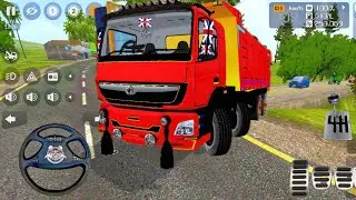 12 Wheeler 8x8 Tipper Stones Loaded Truck Driving In Offroad | Bus Simulator Indonesia | Bussid Mod 