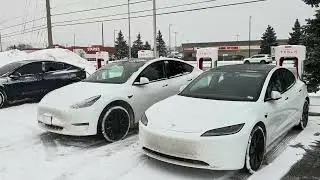 Brampton, Ontario 12. Tesla superchargers next to Canadian tire