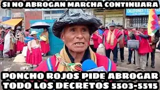 PONCHOS ROJOS DE SANTOAGO DE WUATA SI RODRIGO PAZ NO ABROGAN DECRETO DEBERIA RENUNCIAR..