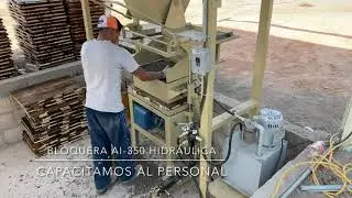 Maquina Bloquera Hidr&aacute;ulica AI-350 SHT Fabriqu&eacute; Block de primera al mejor costo.