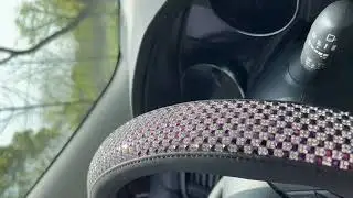 Amazon com  PINCTROT Bling Bling Comfy Steering Wheel Cover with Jumbo Crystal Rhinestones, Anti Sli