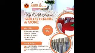 Tables and chairs rental in Bohol #joanseventssolution  #tablesandchairs  #rental