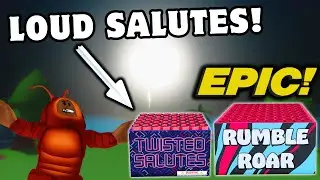 New 40x Twisted Salutes And 80x Rumble Roar Cakes! (Fireworks Playground) Roblox.