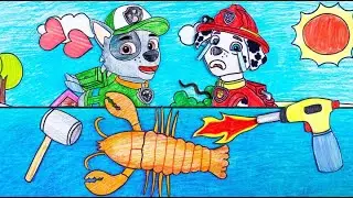 Giant King Lobster | Stop Motion Paper (PINIMI ASMR)