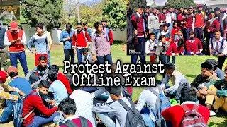 Protest Against Offline Exam In J&K | student of 11th & 12th jkboard