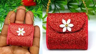Beautiful Mini Paper Handbag Making at Home - How to Make Key Ring - DIY Handmade Crafts
