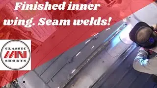 77 Classic Mini Restoration - inner wings done and seam welds