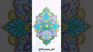 Как нарисовать мандалу @firussa_art #simpleart #mandalaart #mandala #мандала #lineart #медитация