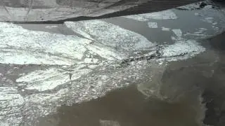 The Yukon River Ice Breaks Apart at Bishop Rock