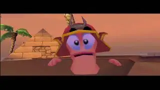Worms Forts under Siege ( PS2 version) - campaign mode part 1 (Egyptian)