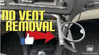 Install new cupholder without removing vent! | Saab 93 Aero Sportcombi