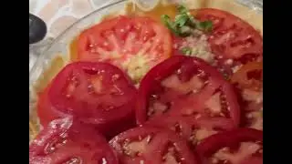 Homemade from the garden Basil & Tomato pies 