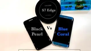 Сравнение цветов Galaxy S7 Edge Black Pearl и Blue Coral