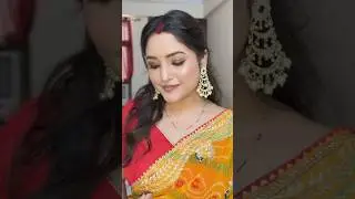 Easy Yellow saree makeup tutorial for beginners #makeup #makeup tutorial