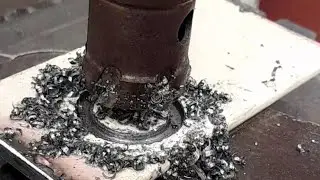 Quick&Easy Hole Drilling using Hole Saw Drill●6mm metal thickness #drilling #machine #viralvideo