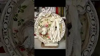 🎀 Vintage Tray Makeover | IOD + Lace + Silk