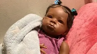 Washing my reborn doll hair and talking