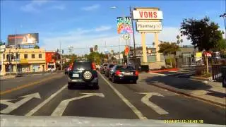 Driving Sunset Boulevard, Los Angeles, California