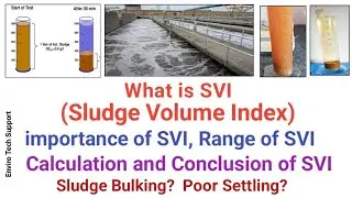 What is SVI ( Sludge Volume Index) in Wastewater Treatment | SVI Range| Calculation of SVI and Ratio
