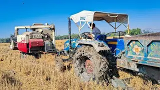 New Holland 4710 Tractor Stuck in Mud After Pulling By GAM Harvester Machine | Tractor Stuck