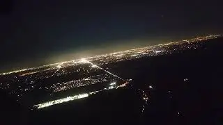 Bombardier Challenger 350 night landing Palm Beach Runway 10L  (PEL)