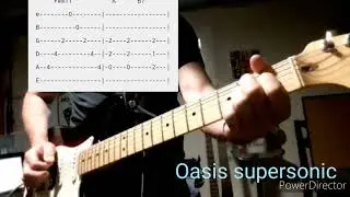 Oasis-how to play Supersonic-Guitar Lesson +Tabs guitar tutorial