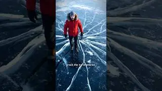 Trapped Under Ice! ❄️ Man Fights to Survive Frozen Lake Horror #Shorts