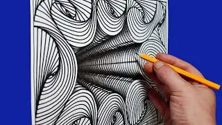 3D Hole Spiral Drawing Pattern / Cool Optical Illusion Trick Art