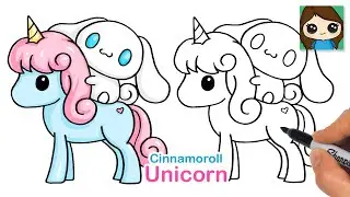 How to Draw Cinnamoroll Riding a Unicorn