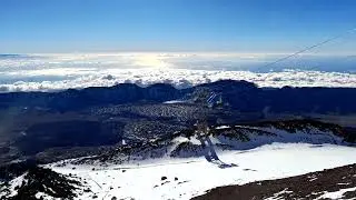 Panorama with snow from El Teide Tenerife 30 Dec 2025 