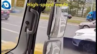 79G right side Truck blind spot detection system lane change assist warning system function show