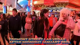 FREMONT STREET LAS VEGAS AFTER MIDNIGHT JANUARY 2026