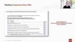 Which one-off patches are important for your Oracle Database 19c