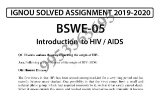 BSWE-5 Solved Assignment 2019-20