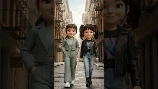 Luna & Stella's Autumn Street Style Lookbook 🍂 #fashion #animation #cute #ai