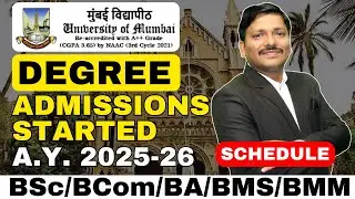 AFTER 12TH-DEGREE ADMISSIONS STARTED IN MUMBAI | SCHEDULE & PROCESS #hsc2025 #mumbai  | DINESH SIR
