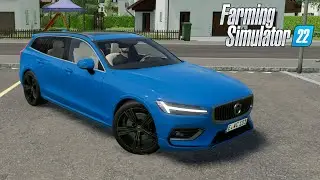 Volvo V60 2019 - Farming Simulator 2022 [FS 22 LS 22 Car Vehicle Mod] #farming #car #volvo #fs22