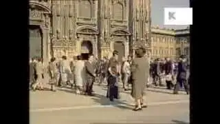 Late 1950s/ Early 1960s Milan, Italy Architecture and Pigeons, Colour Footage