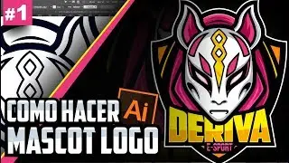 COMO HACER un MASCOT LOGO / TEAM LOGO f&aacute;cil - Tutorial Illustrator en espa&ntilde;ol