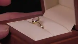Simple Gold Ring - Opal Jewellery