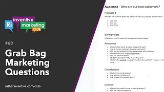 IMC68 Grab Bag Marketing Questions