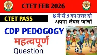 CDP PEDAGOGY  Important Question महत्वपूर्ण प्रश्न 