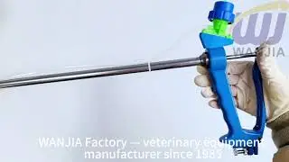 WJ134 Long Arm Syringe | Long-Reach Livestock Vaccination Injector | WANJIA Factory Since 1985