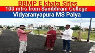 🏡 BBMP E-Khata Sites for Sale in Vidyaranyapura  MS Palya – Just 100mts from Sambhram College