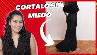 ✂️ Así puedes CORTAR VESTIDO largo con cola | El SECRETO para el CORTE perfecto