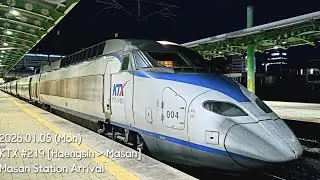 2026.01.05 (Mon), KTX #219 [Haengsin-Masan], Masan Station Arrival a Last Station
